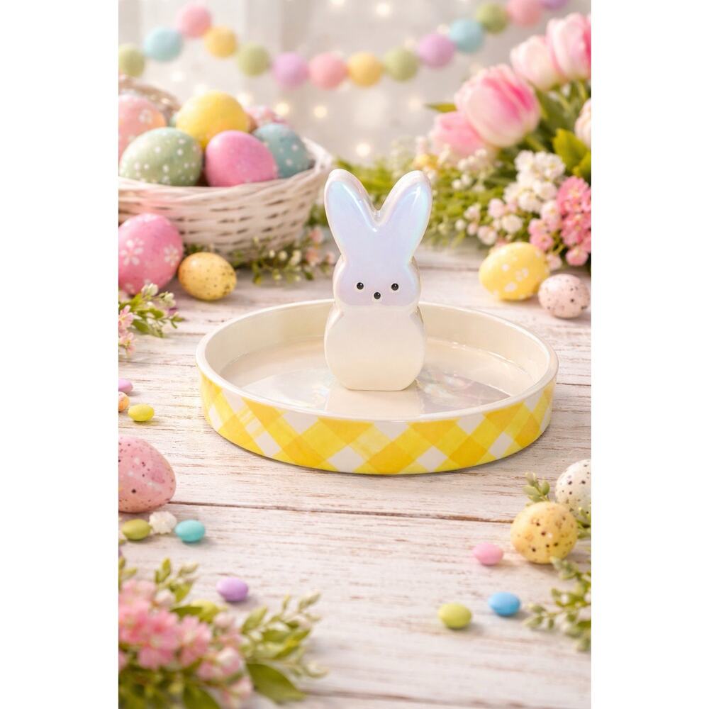 Bath & Body Works Ceramic Peeps Marshmallow Bunny Body Care Tray Trinket